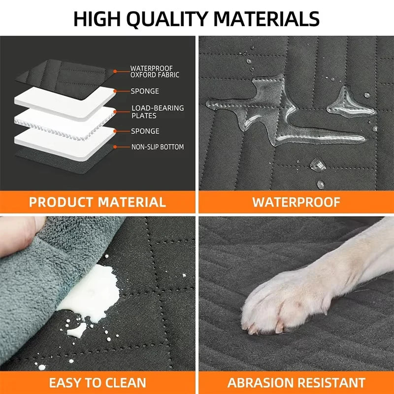 Car Large Pet Back Seat Extender Car Backseat Protector Hammock Dog Car Seat Cover Hard Bottom for Travel
