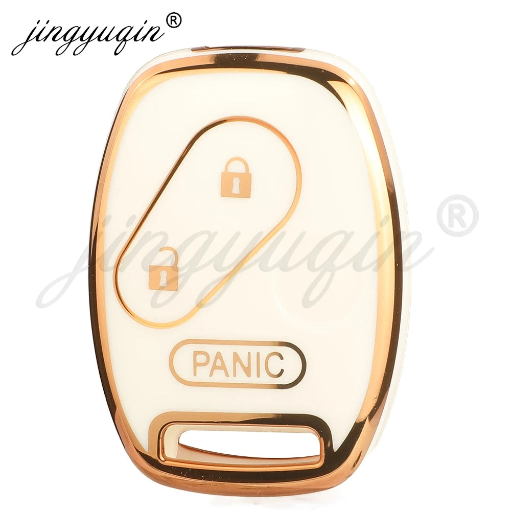 jingyuqin TPU Car Key Remote Fob Case Cover Keychain for Honda FIT CRV CRZ CIVIC Insight Ridgeline HRV Jazz ACCORD Pilot City CM World
