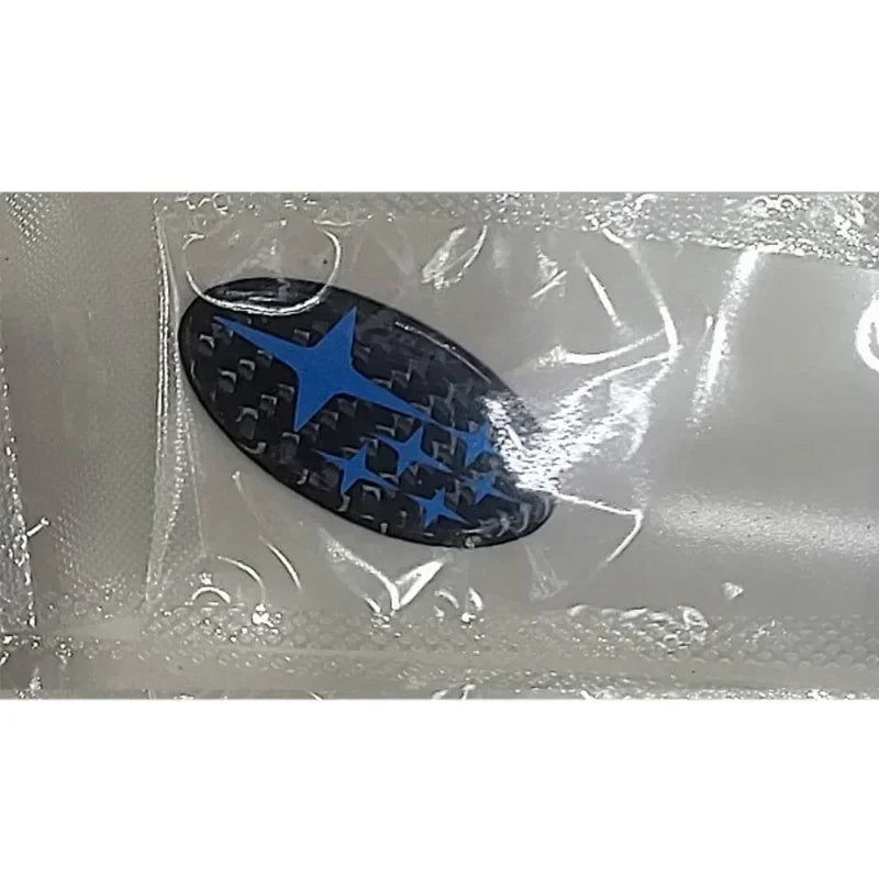 58x28mm Carbon Fiber Car Steering Wheel Logo Emblem Sticker for Subaru Forester Outback Impreza Legacy STI WRX BRZ Tribeca CM World