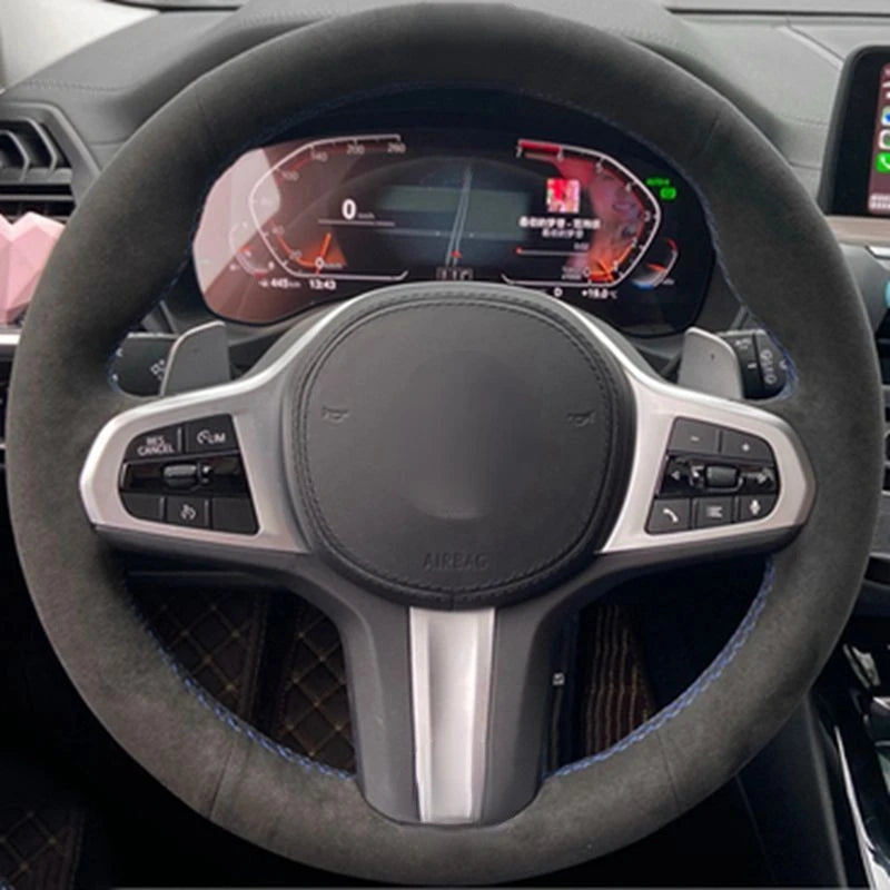 Anti-Slip Suede Car Steering Wheel Cover For BMW M Sport G30 G31 G32 G20 G21 G11 G12 G14 G15 G16 X3 G01 X4 G02 X5 G05 X7 G07 CM World