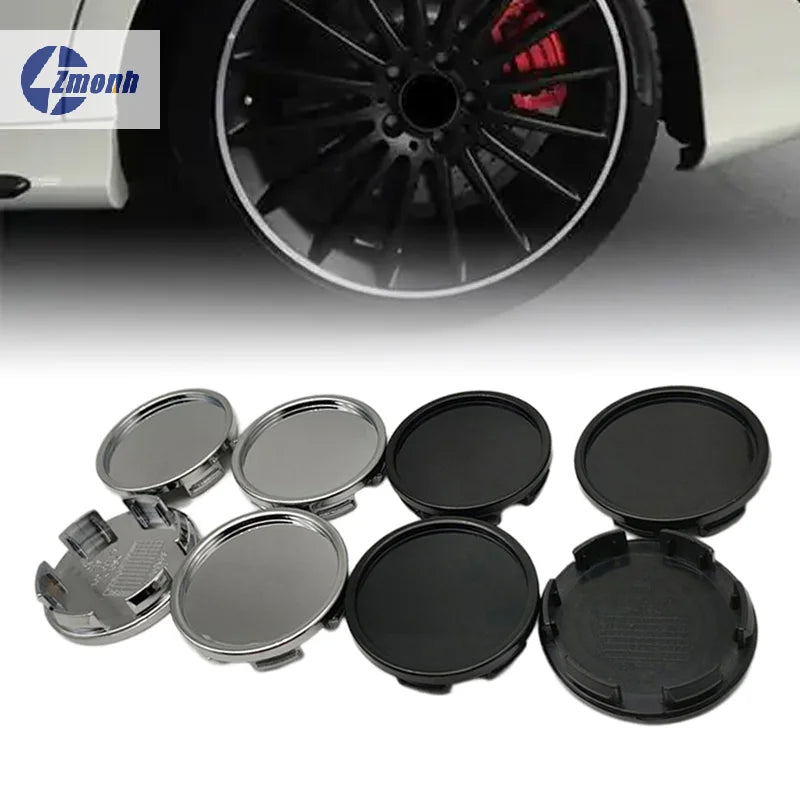New！4Pcs/Lot 58MM ABS Blank Wheel Center Cap Hub Cover Car Wheel Rims Center Hub Caps Car Styling Tire Accessories