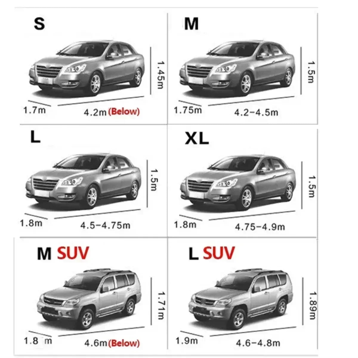 Car Covers Size Indoor Outdoor Full Auot Cover Sun UV Snow Dust Resistant Protection Cover for Sedan SUV S/M/L/XL Car Mobile World