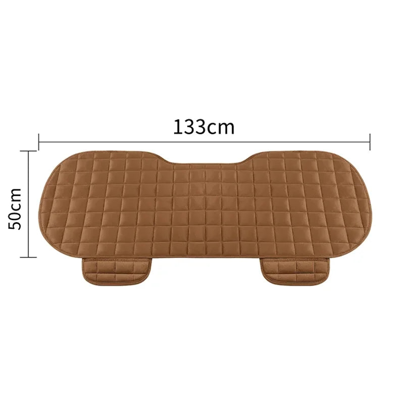 Car Seat Cover Front Rear Flocking Cloth Cushion Non Slide Winter Auto Protector Mat Pad Keep Warm Universal Fit Truck Suv Van