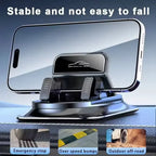 2026 New Car Phone Mount Anti Slip Silicone Dashboard Phone Holder 360-Degree Free Rotation Universal Head-Up Navigation Holder