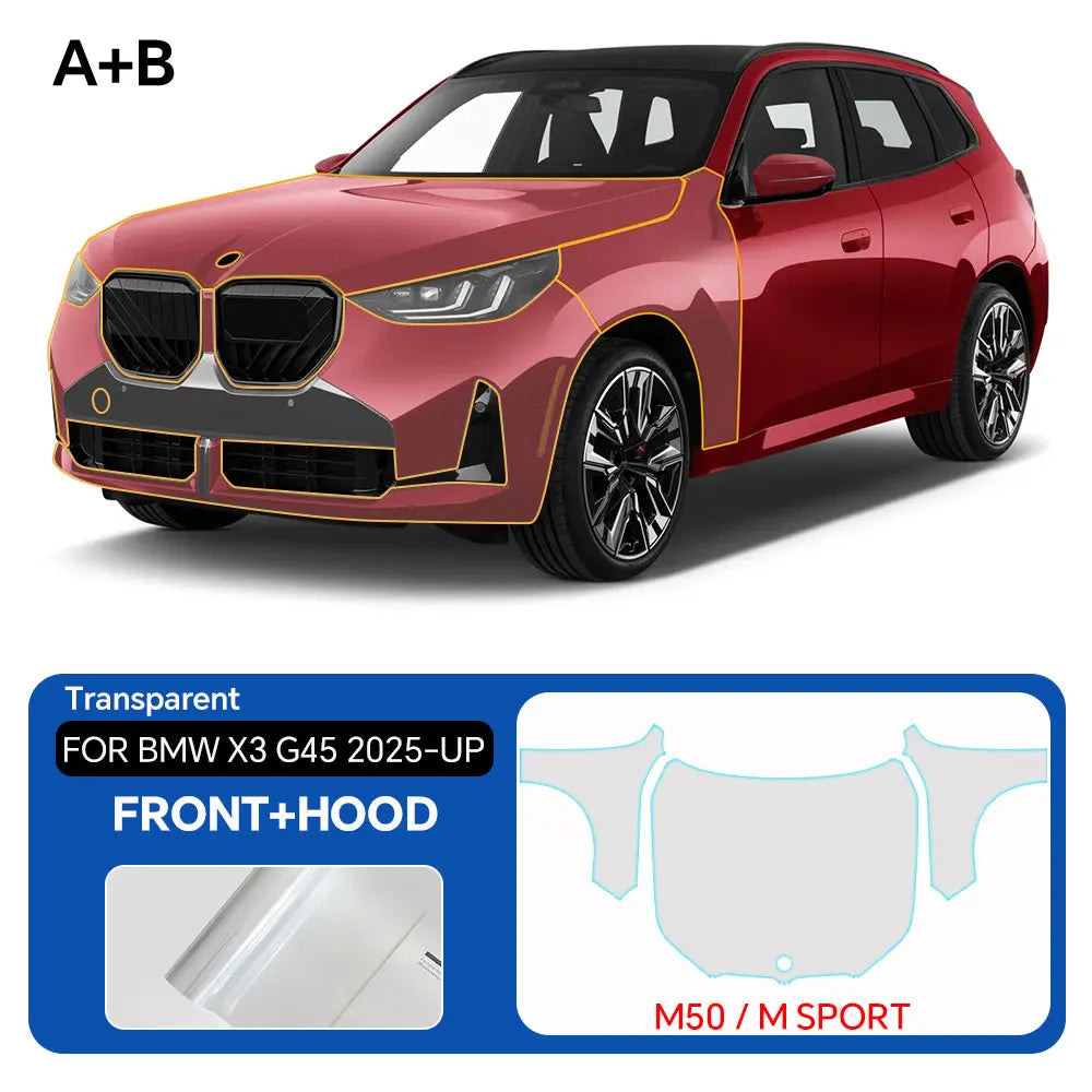 For BMW X3 G45 Sport 30 2025 Full Vehicle Clear Bra PPF Paint Protection Film 9Mil TPU Transparent Anti Scratch Car Wrap Film Car Mobile World