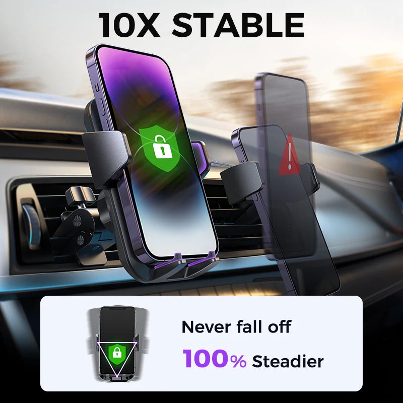 Joyroom Car Mobile Phone Holder Military-Grade Protection Phone Mount GPS Smart Big Cellphone Thick HandFree Air Vent Car Mount