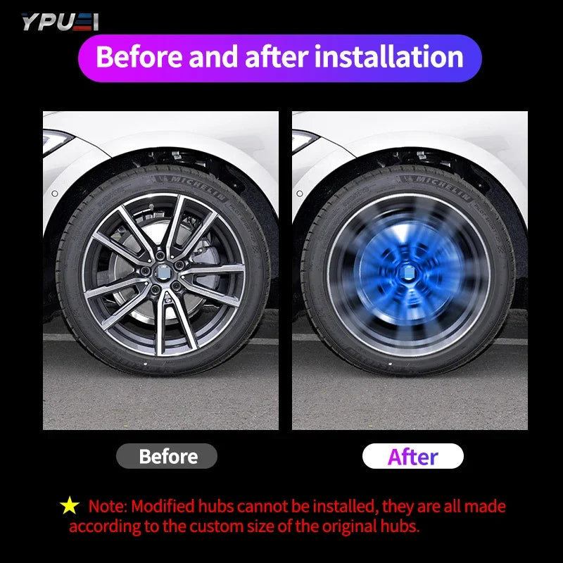 Hub Light Car Floating Illumination Wheel Caps LED Light Center Cover for Mercedes-Benz W177 W205 W206 W213 W214 W216 W222 CM World
