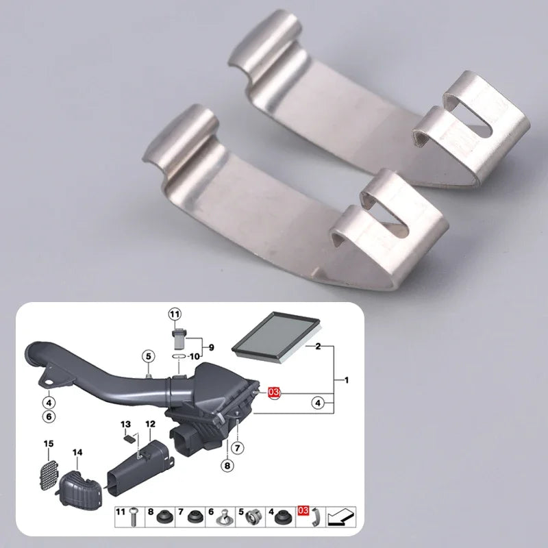 Pack of 2 Engine Air Filter Clips 13711716113 for BMW F20 F30 F35 Series