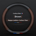 Car Carbon Fiber Steering Wheel Cover For Renault Scenic Clio Laguna 2 3 4 5 KangooFluence Megane Trafic Talisman Twingo Kaptur CM World