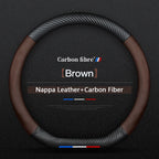 Car Carbon Fiber Steering Wheel Cover For Renault Scenic Clio Laguna 2 3 4 5 KangooFluence Megane Trafic Talisman Twingo Kaptur CM World