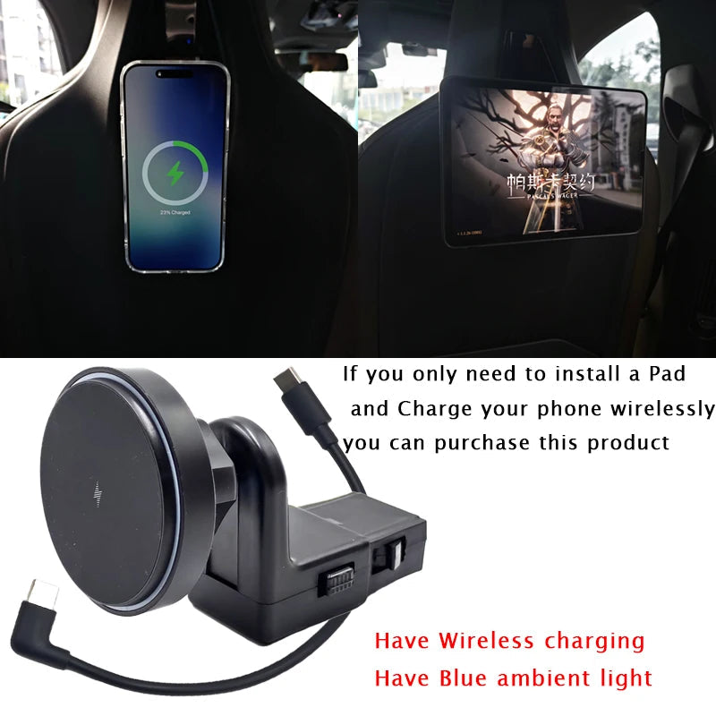 For BMW X7 X6 X5 X3 I5 I7 IX 2023 2024 2025 Car Wireless Charger Seat Pad Phone Magnetic LED Holder Stand Trim Accessories CM World