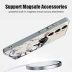 Magnetic Phone Case For Samsung Galaxy S26 S25 Ultra S24 S23 FE A17 A57 A56 A37 A16 A35 A55 A15 A36 A25 Black Cat Hard PC Cover