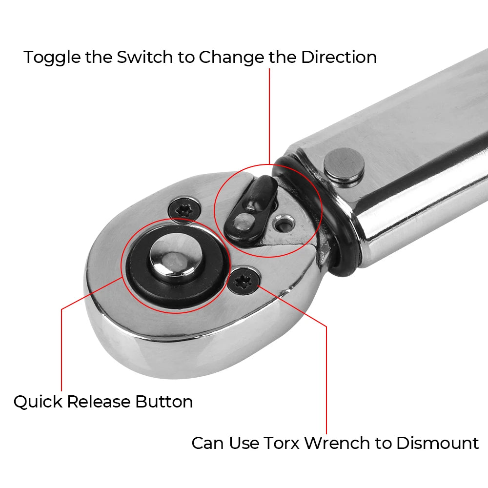 1/4'' Drive Adjustable Torque Wrench Professional 5-25N.m Micrometer Car Bike Motorbike Disassembly Tool Spanner Hand Tool