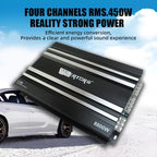 Class AB Car Audio Upgrade Power Amplifier 4 Channel 12V 8800W Power Stereo Amplifie Audio Speaker Subwoofer Treble Mid-bass CM World