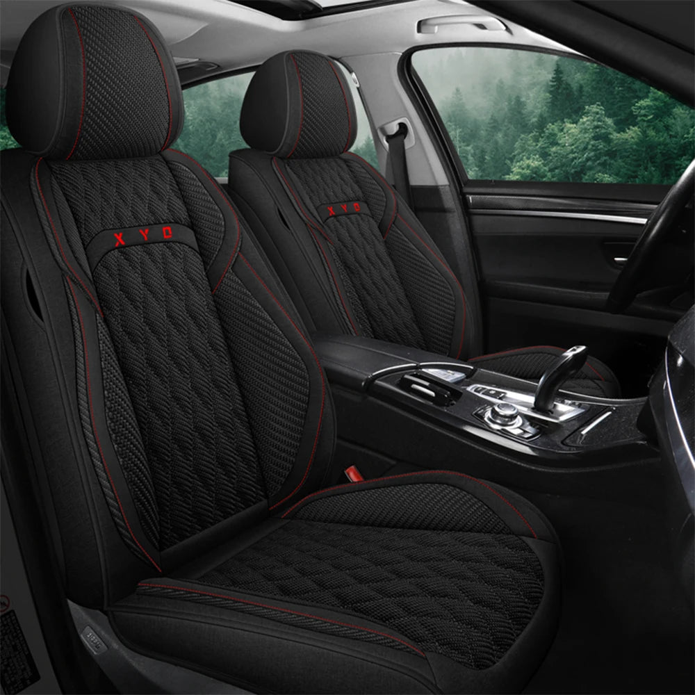 Universal Flax Car Seat Covers for Jeep Cherokee WK2 WJ 2004 2014 Patriot Wrangler Compass 2007 2019 Renegade for Vehicle Parts CM World