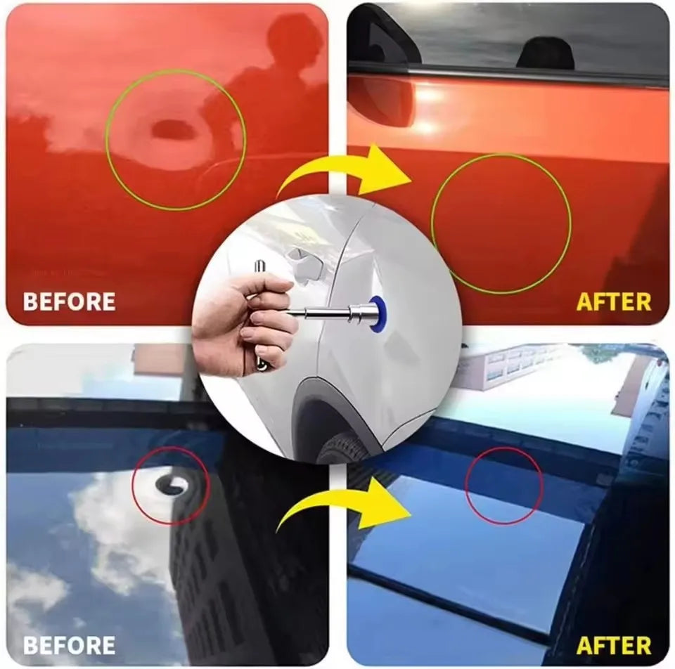 New Car Dent Puller Repair Tools Set Body T-Bar Dent Remover Sheet Metal Multiple Size Suction Cup Puller Kit Auto Accessories CM World