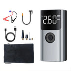 6000mAH Car Jump Starter With Air Compressor 12V Portable Tire Inflator Pump With Digital Display Power Bank and LED Light