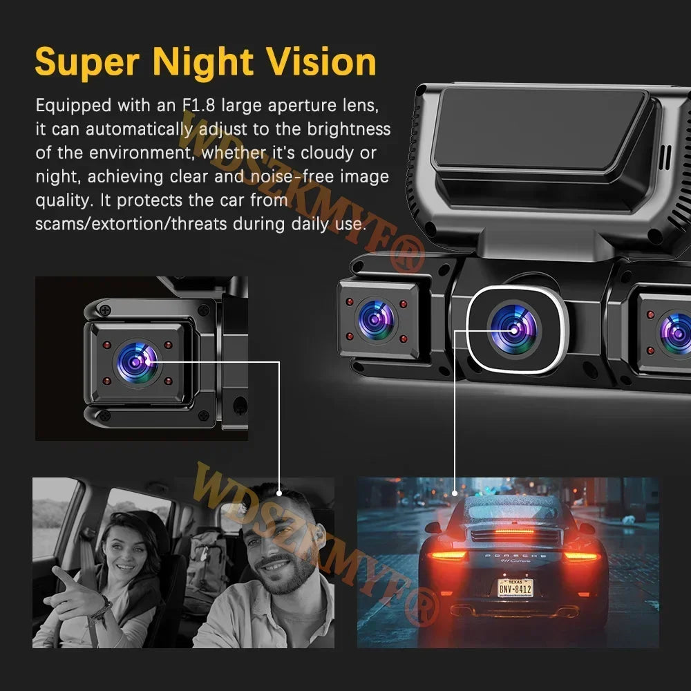 New 360 Degrees Car DVR 1080P 4Camera Video Recorder WIFI Dash Cam Front Right Left Rear View Camera 24h Parking Monitor Gift Car Mobile World
