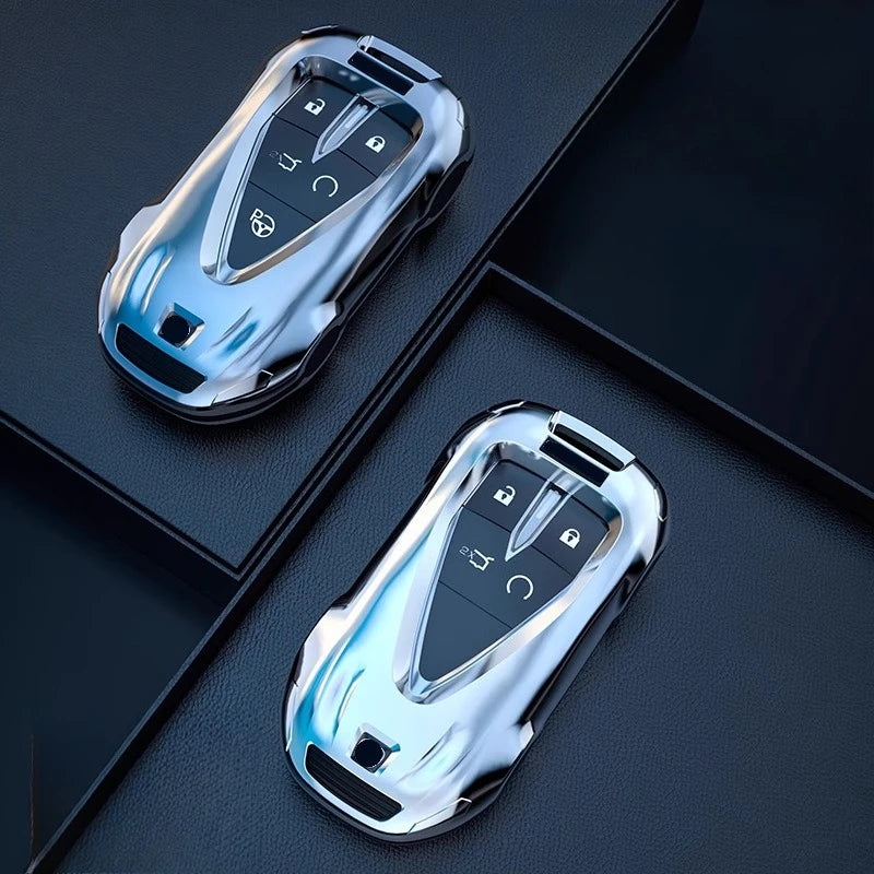 Key Cover Case for Changan UNI-V/CS75 Plus 3rd Gen/CS55 Plus/Yida/UNI-Z/Eado/UNI-T (2024 Models) - Protective Keybag Keychain CM World
