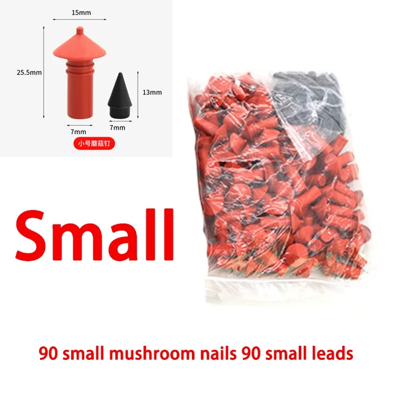 180Pcs Universal Mushroom Shaped Tubeless Tire Repair Insert Sockets Plugs Red Black 7mm 8mm Tire Repair Rubber Bullet for Car CM World