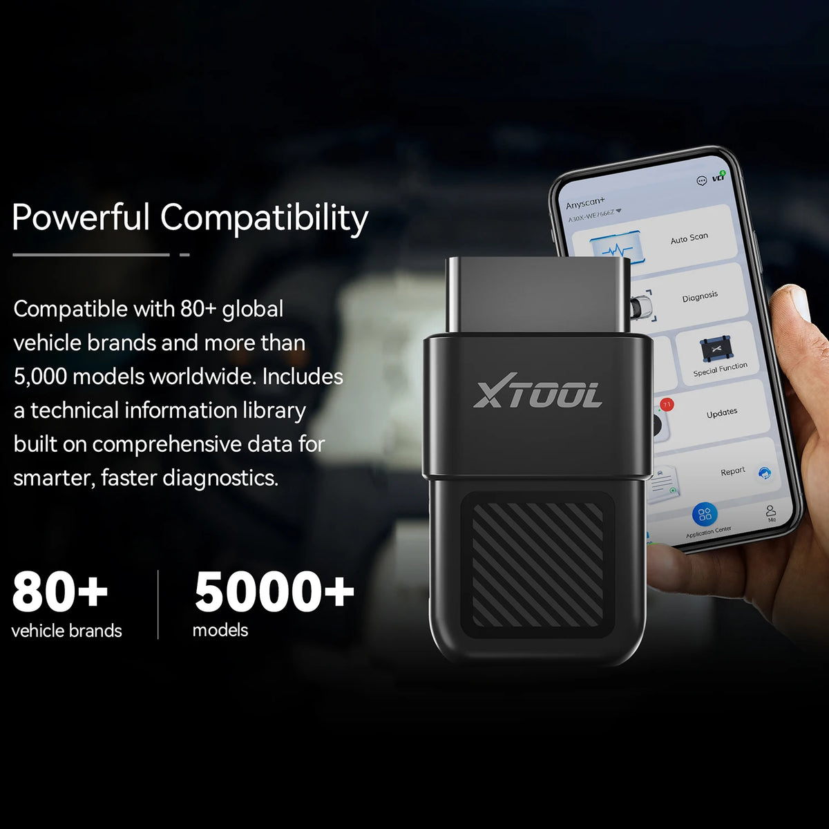XTOOL A30X Bluetooth Scanner With Extension cable Bi-directional OBD2 Code Reader 26+ Function Over 5000 Car Free Update PK A30M