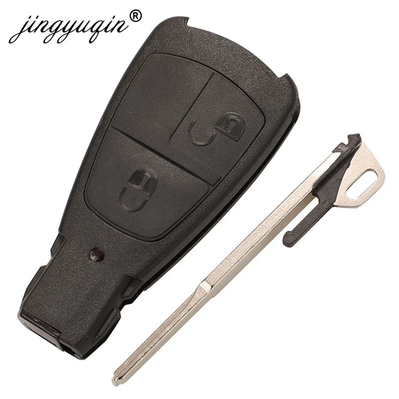 jingyuqin 2/3 Button Old Style Remote Car Key Shell For Benz Mercedes C180 1998-2004 W202 Smart Key Fob Cover Case With Blade CM World