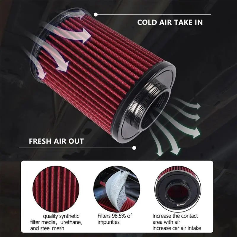 A54P-70MM High Flow Car Air Filter E-2993 Cold Air Intake Air Filter For Ford Focus Escape MKC RS-OFI106