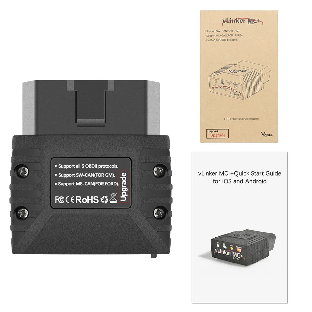 Vgate VLinker MC+ ELM 327 V2.2 OBDII Bluetooth 4.0 Car Scanner OBD2 WiFi Auto Diagnostic Tool ELM327 OBD 2 ODB2 Bimmercode