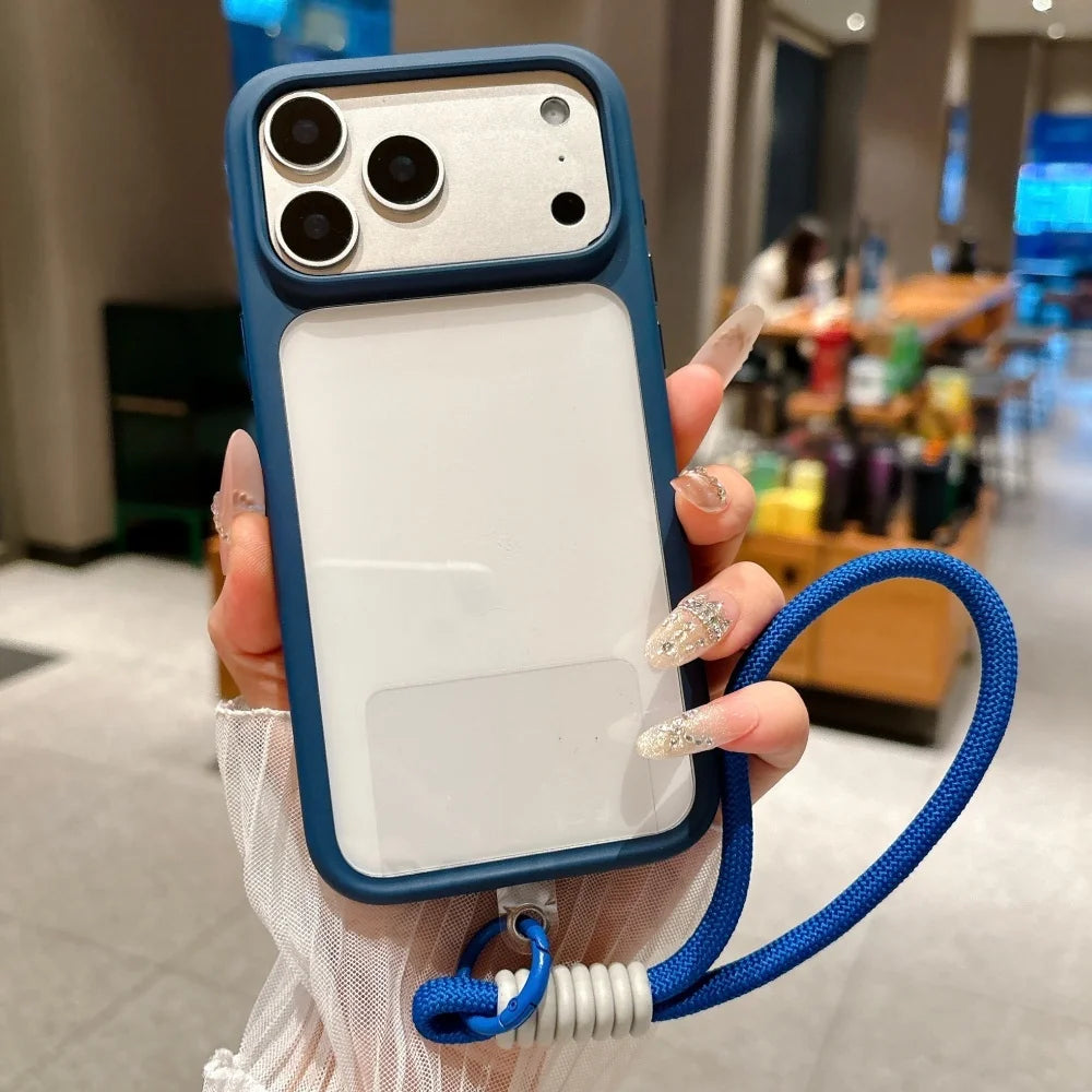 Intelligent Camera Touch Button Crystal Clear Phone Case for iPhone 17 Pro Max 17 Pro 17 Air Transparent Shockproof Cover Funda Car Mobile World