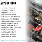 Cold Air Intake System Kit + Heat Shield Red Filter For Golf MK7 TSI TFSI Seat Performance Tuning Car Parts CM World
