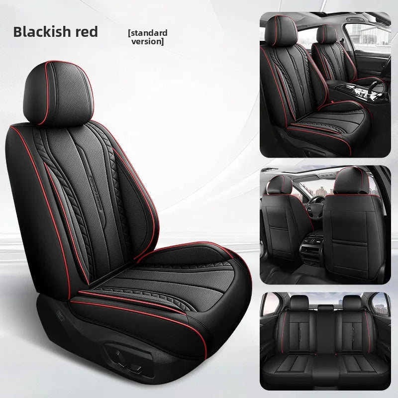 High Quality Nappa Leather Universal Car Seat Full Cover Perforated Nappa Leather Luxury Sedan SUV Seat Cushion Car Full Cover