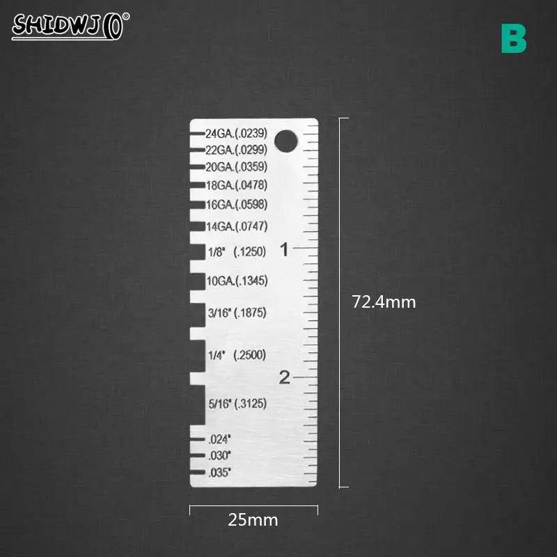 1pcs 0-36 Round AWG SWG Wire Gauge Thickness Ruler Gauge Diameter Stainless Steel Measurer Tool Welding Inspection Wire Gauge CM World