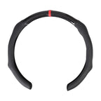 SEAMETAL Car Steering Wheel Cover Nappa Leather Snap-On Clip Installation With Return Mark Non-slip Steering Wheel Protector