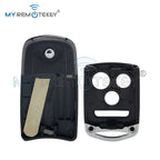 MYREMOTEKEY Flip Car Remote Key Shell Fob 2/3/4 Buttons MLBHLIK-1T for Honda Acura Civic Accord Jazz CRV HRV Key Case Housing CM World