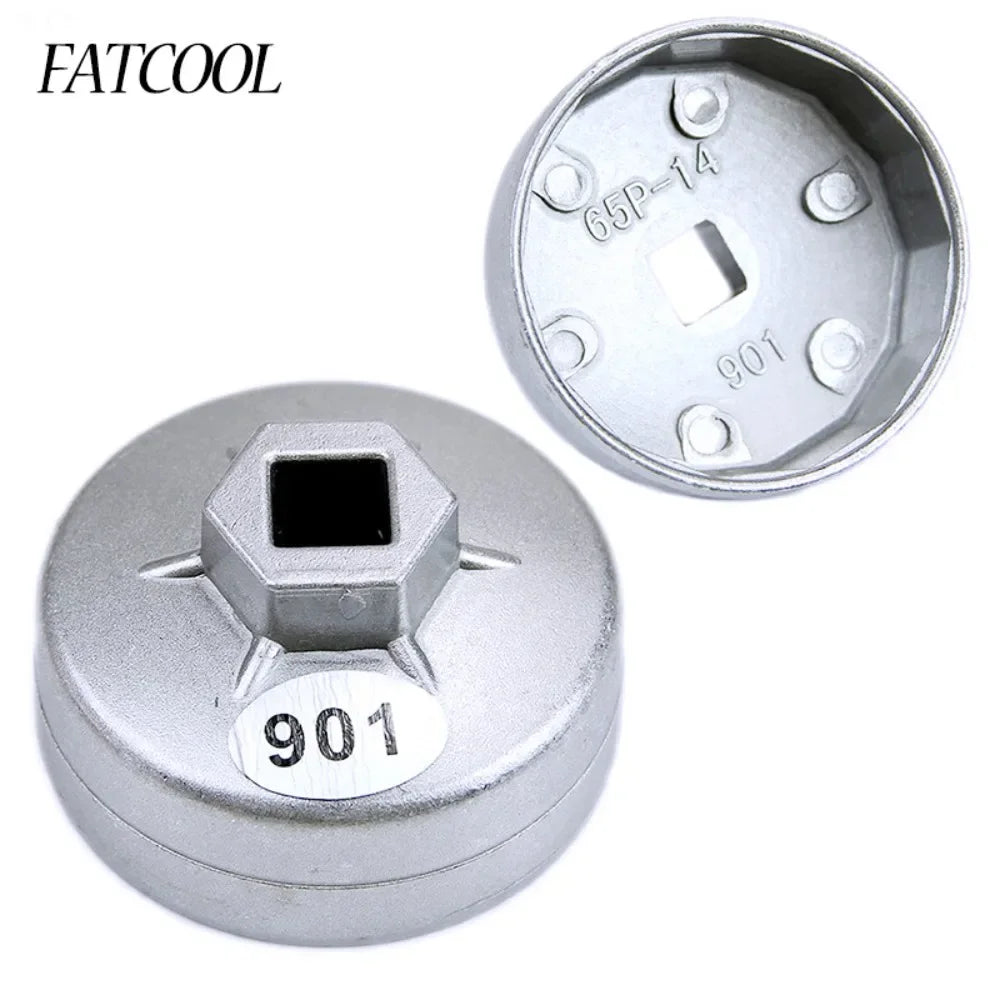 New 1/2 Square Drive 65mm 14 Flutes End Cap Oil Filter Wrench Auto Tool For Toyota Car Mobile World