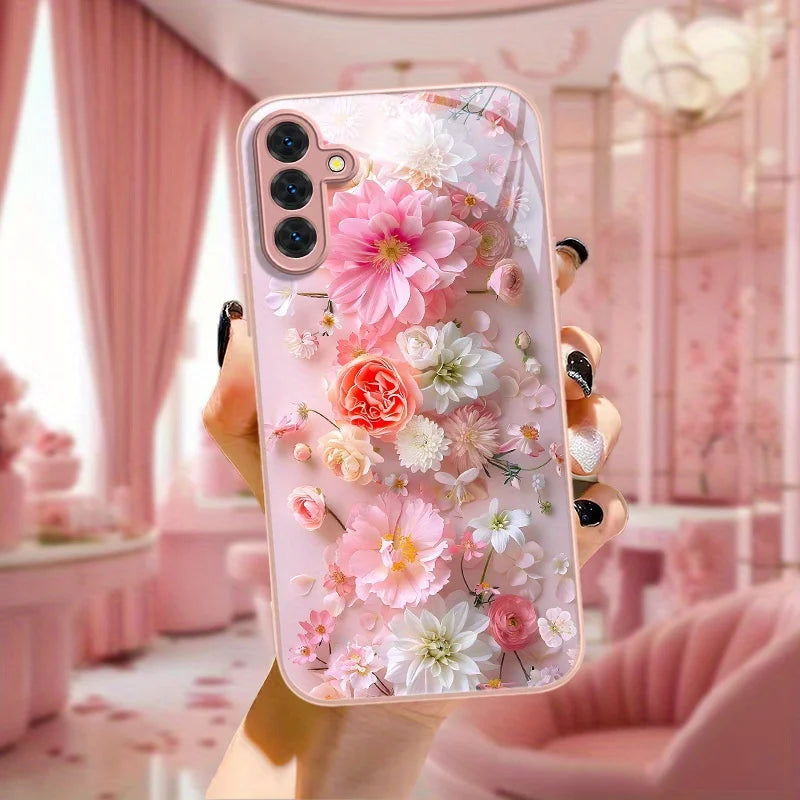 Tempered Glass Phone Case For Samsung S25 Ultra S26 S24 S23 S21 FE S22 Plus A56 5G A57 A55 A54 A17 A36 A53 A52S A34 Cases Cover Car Mobile World