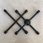 Cross Tire Wrench 14 Inch 45# Carbon Steel Rustproof Socket Tool for Car Roadside Emergency Repair Kit