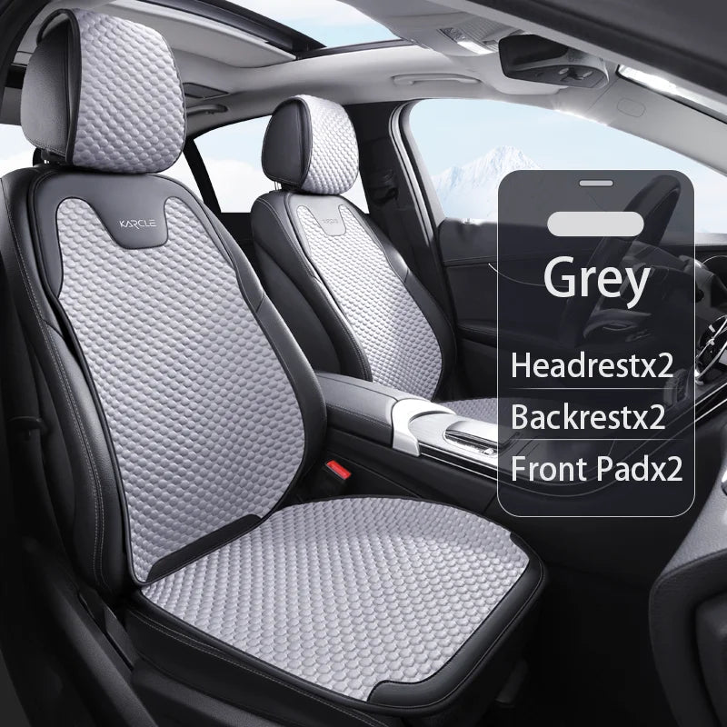 Universal Ice Silk Car Seat Covers Comfortable Car Seat Covers Full Set Sweat Absorption Auto Seat Cushion Pad Car Accessories
