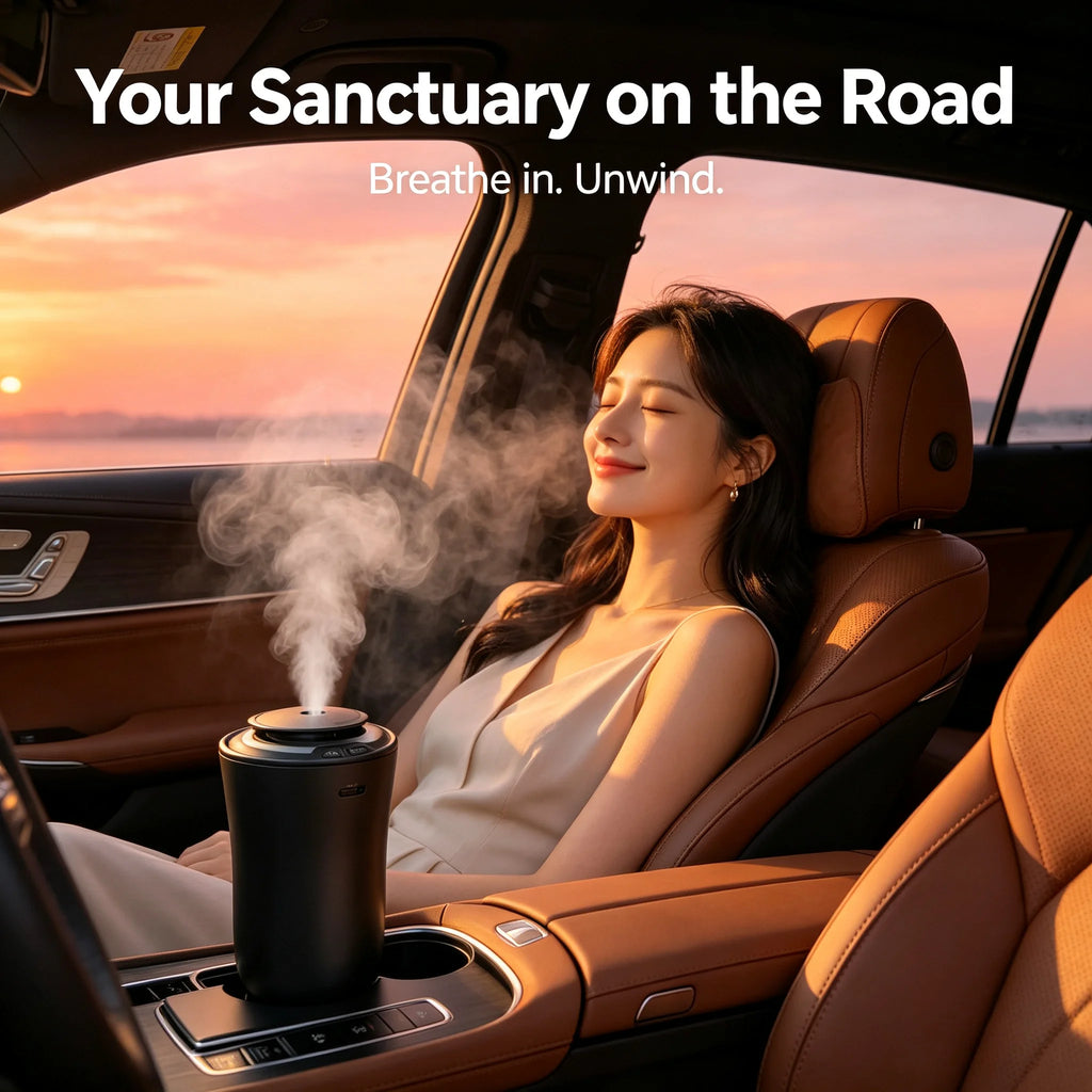 Portable  Car Aroma Diffuser USB Charging Essential Oil Diffuser Suitable for Home Office Car  Intelligent  Smell Distributor