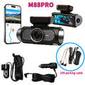 4K 4-CHs Dash Cam WiFi GPS, Front Rear Left Right Car Video Recorder, 24H Parking Monitoring Night Vision Dashcam Supercapacitor