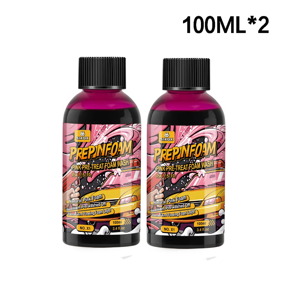 Pink Magic Foam Car Wash Shampoo Car High Concentration Sediment Pre-washed Off Wash Car Wash Soap Super Foam Cleaner X1 ﻿ CM World