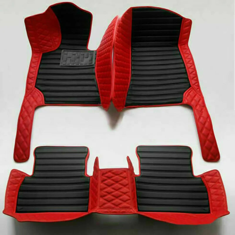leather waterproof Custom Car Floor Mats For Skoda Kodiaq Auto Carpets Foot Coche Accessorie floor liner