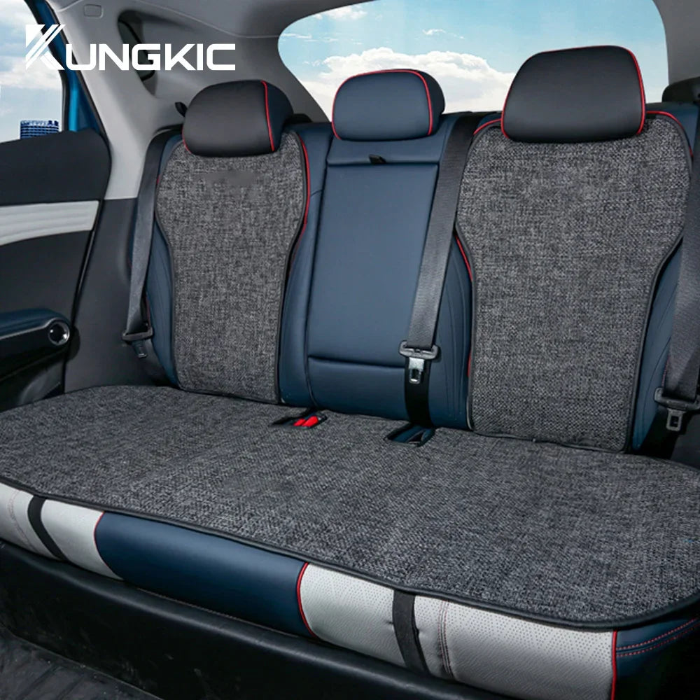 For BYD Atto 3 Yuan Plus Tang Han Dolphin EV 2021 2022 2023 2024 Breathable Linen Car Seat Cushion Protect Mat Accessories