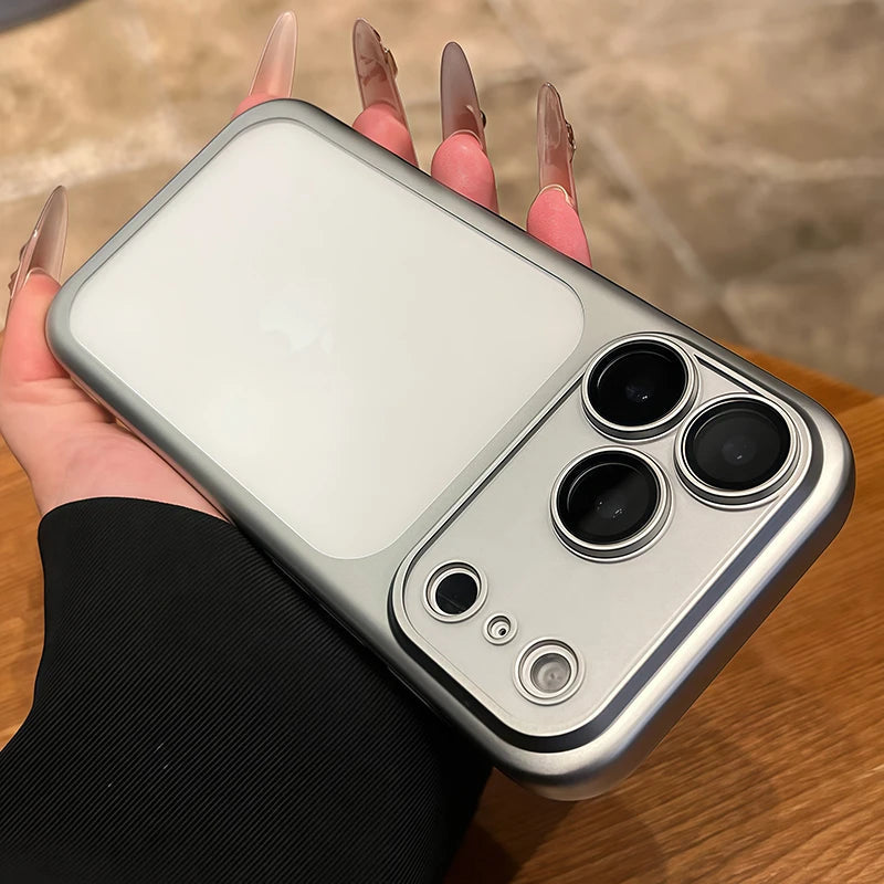 Luxury Plating Nano Matte Translucent Case For iPhone 17 16 Plus 15 14 13 Pro Max Air Lens Protection Matte BackPlate Hard Cover Car Mobile World