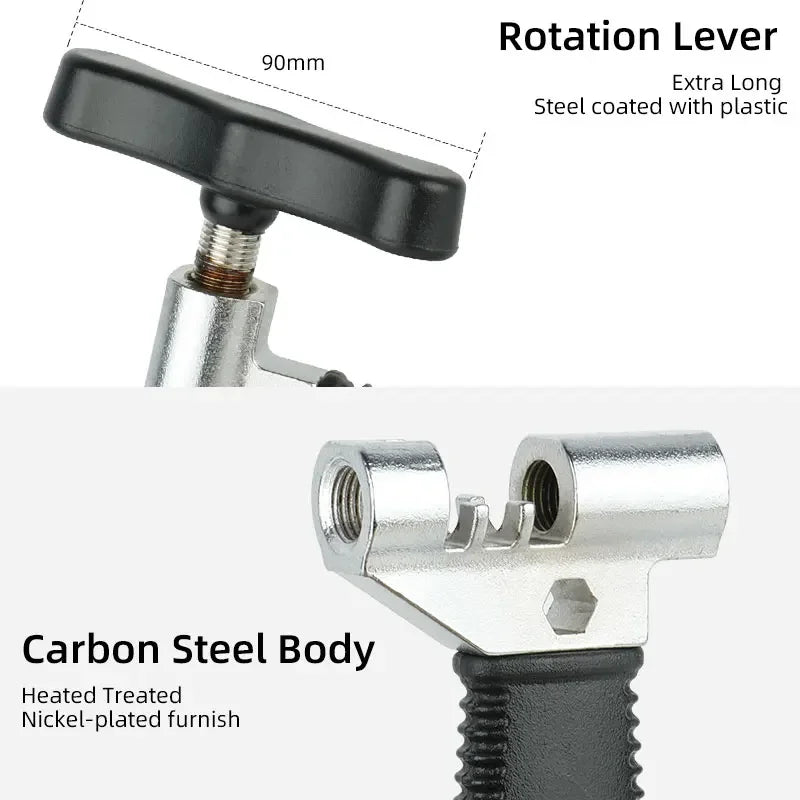 6 7 8 9 10 11 12 Speed Bicycle Chain Breaker W/ Spare Pin N Hook Universal Mtb Chain Cutter Install Remove Tool CM World
