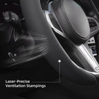 Suitable for Suzuki Breathable Hole Leather Steering Wheel Cover Segmented Quick Release Design Anti-Slip and Durable Swift 2011 Sx4 Grand Vitara Jimny Solio S-Cross Alto Liana Baleno 2013 Zc32S Sport Ly Accessories Ciaz CM World