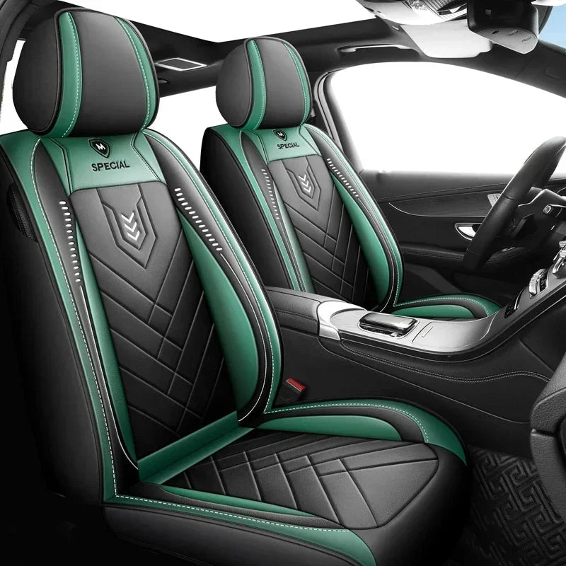 1pcs All inclusive seat cover full leather car seat cushion Driver's seat cover or passenger seat cover all season universal pad Car Mobile World