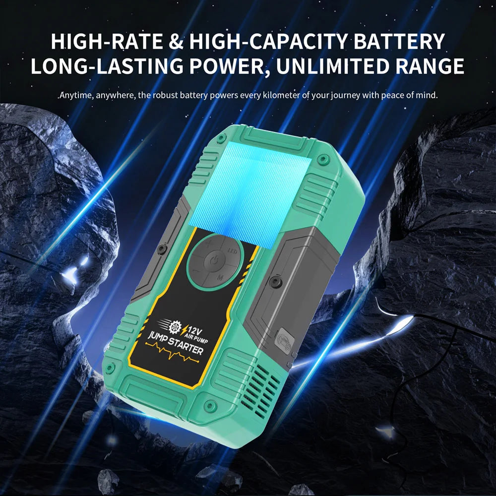 12V Car Jump Starter with Car Battery Charger Auto Device Jump Start Car Battery Booster USB Phone Charging Port