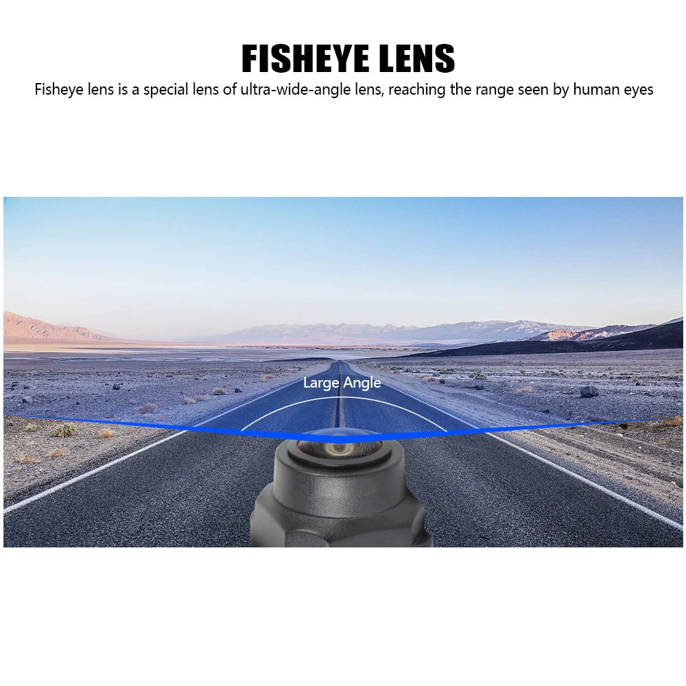 CCD Car Camera High Definition AHD Fisheye Lens 1280x1080P 170 Wide Angle Starlight Night Vision Rear View Reverse Camera