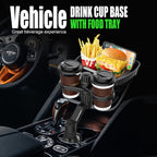 Multifunctional Vehicle Drink Cup Base with Food Tray Cell Phone Holder Adjustable Base Car Upholstery Accessories CM World
